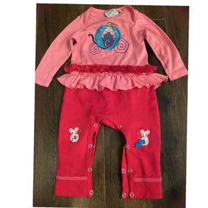 Lemon loves layette monogram C Cinderella carriage luxury oufit 6-12 months